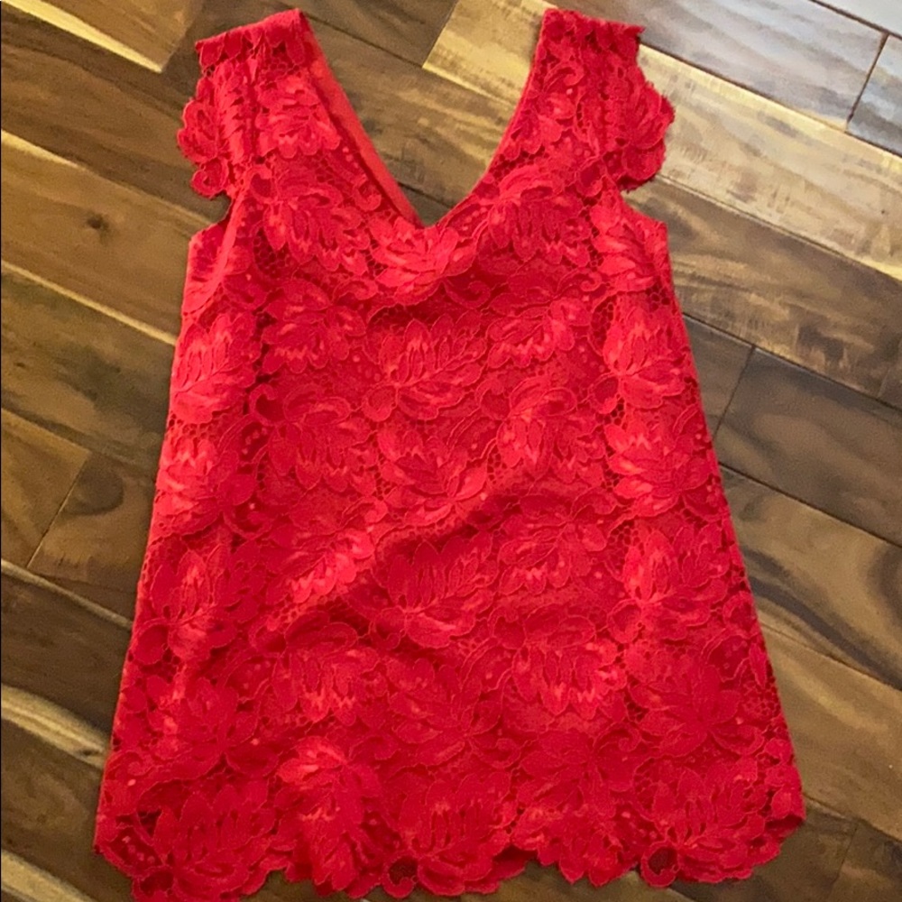 BB Dakota red lace dress
